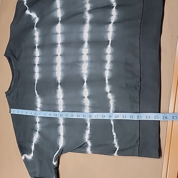 ASOS DESIGN Size 2 Oversized Sweatshirt in Charcoal with Tie-Dye Stripe - Picture 7 of 11